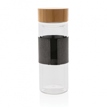Logo trade promotional product photo of: Impact double wall borosilicate glass bottle