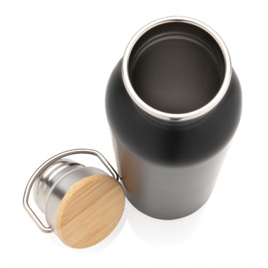 Logo trade corporate gift photo of: Modern stainless steel bottle with bamboo lid