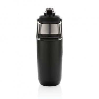 Logo trade promotional giveaways image of: Vacuum stainless steel dual function lid bottle 1L