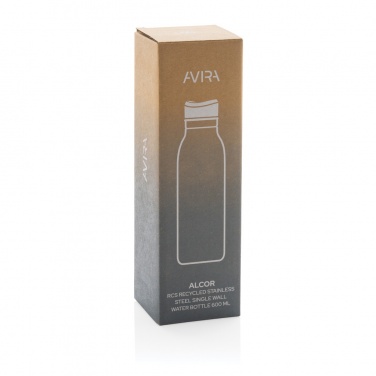 Logotrade promotional items photo of: Avira Alcor RCS Re-steel single wall water bottle 600 ML