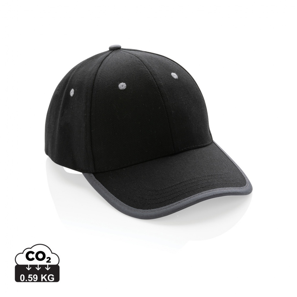 Logotrade business gift image of: Impact AWARE™ Brushed rcotton 6 panel contrast cap 280gr