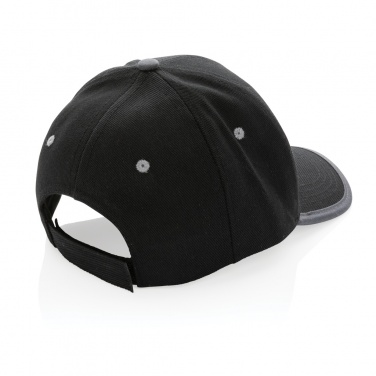 Logo trade promotional giveaways image of: Impact AWARE™ Brushed rcotton 6 panel contrast cap 280gr
