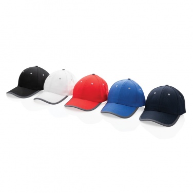 Logo trade promotional gifts picture of: Impact AWARE™ Brushed rcotton 6 panel contrast cap 280gr