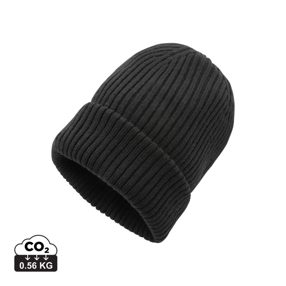 Logo trade business gifts image of: Impact AWARE™  Polylana® double knitted beanie