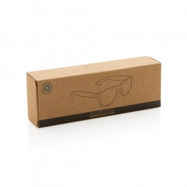 Logo trade advertising product photo of: GRS recycled PC plastic sunglasses with cork