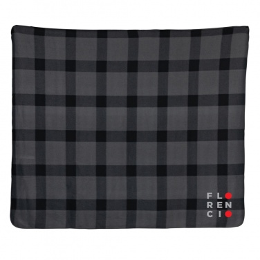 Logo trade promotional merchandise picture of: Soft plaid fleece blanket