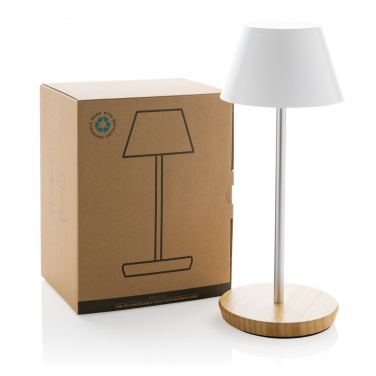 Logo trade corporate gift photo of: Pure Glow RCS usb-rechargeable recycled plastic table lamp