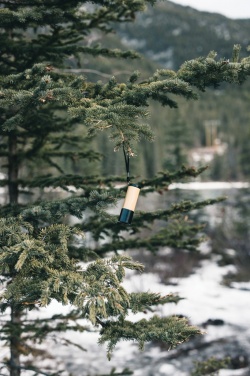 Logo trade promotional giveaway photo of: Bamboo and RCS certfied recycled plastic torch