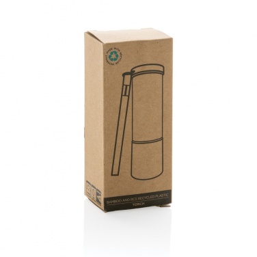 Logotrade promotional gift picture of: Bamboo and RCS certfied recycled plastic torch