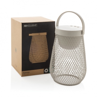 Logotrade promotional merchandise photo of: Aurora RCS recycled plastic USB re-chargeable table lamp