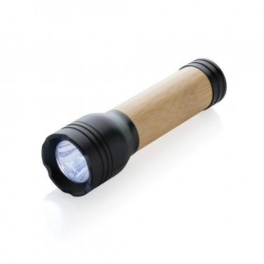 Logo trade corporate gift photo of: Lucid 1W RCS certified recycled plastic & bamboo torch