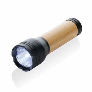 Logo trade promotional products picture of: Lucid 3W RCS certified recycled plastic & bamboo torch