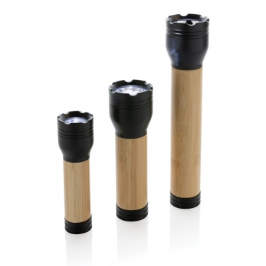 Logotrade promotional item image of: Lucid 5W RCS certified recycled plastic & bamboo torch
