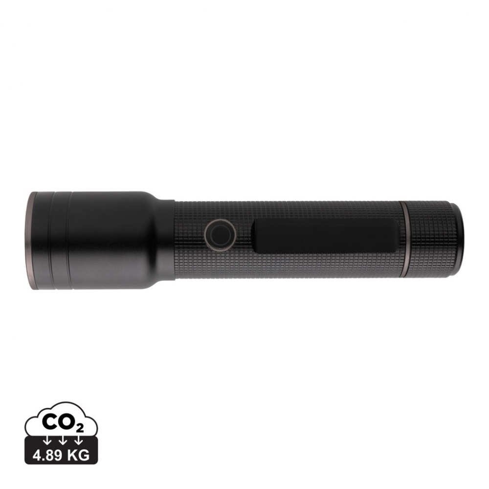 Logo trade advertising product photo of: RCS recycled aluminum USB-rechargeable heavy duty torch