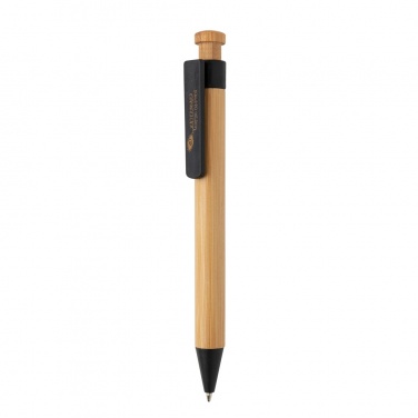 Logotrade promotional gift picture of: Bamboo pen with wheatstraw clip