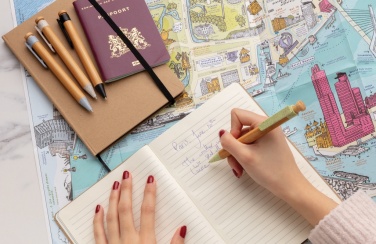 Logotrade promotional giveaway image of: Bamboo pen with wheatstraw clip