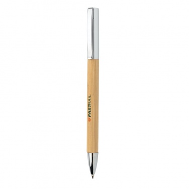 Logo trade promotional items image of: Modern bamboo pen