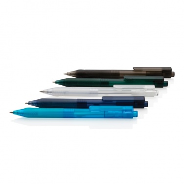 Logotrade corporate gift image of: X9 frosted pen with silicone grip