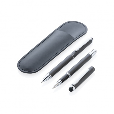 Logotrade promotional item image of: Swiss Peak deluxe pen set in PU pouch