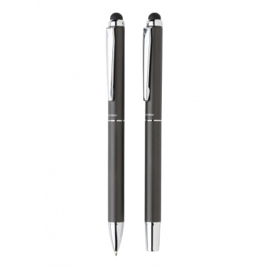 Logo trade promotional giveaways picture of: Swiss Peak deluxe pen set in PU pouch