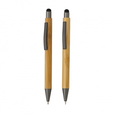 Logotrade promotional item picture of: Bamboo modern pen set in box