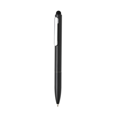 Logotrade promotional gift image of: Kymi RCS certified recycled aluminium pen with stylus