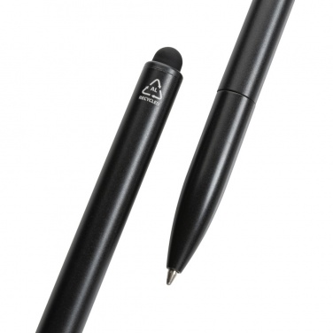 Logo trade advertising products picture of: Kymi RCS certified recycled aluminium pen with stylus