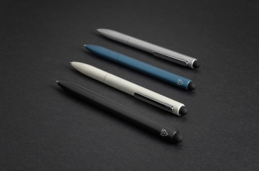 Logotrade promotional item picture of: Kymi RCS certified recycled aluminium pen with stylus