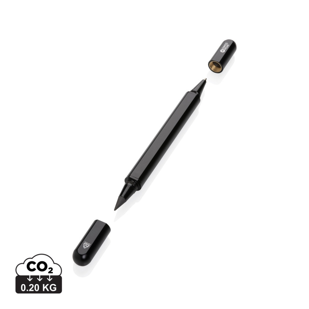 Logotrade promotional giveaway picture of: Swiss Peak Storm RCS recycled aluminum dual tip pen