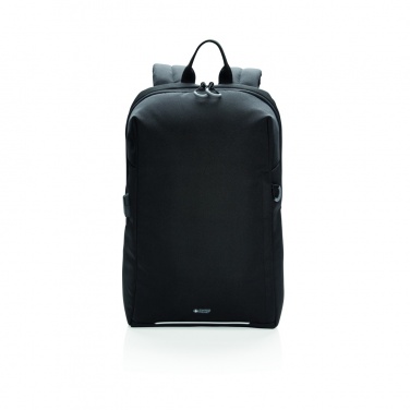 Logo trade promotional merchandise image of: Swiss Peak AWARE™ RFID and USB A laptop backpack