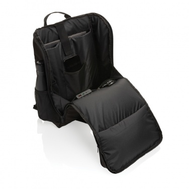 Logotrade business gift image of: Pedro AWARE™ RPET deluxe backpack with 5W solar panel