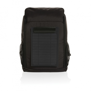 Logo trade advertising product photo of: Pedro AWARE™ RPET deluxe backpack with 5W solar panel