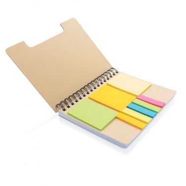 Logotrade promotional gifts photo of: A5 Kraft spiral notebook with sticky notes