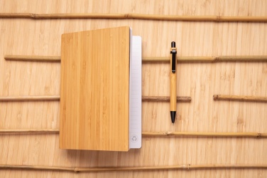 Logotrade business gift image of: A5 Bamboo notebook & pen set