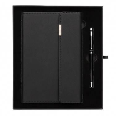 Logotrade corporate gift picture of: Swiss Peak deluxe A5 notebook and pen set