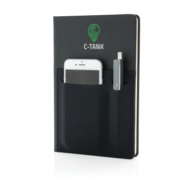 Logo trade promotional item photo of: A5 Deluxe notebook with smart pockets