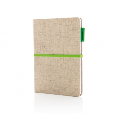 Logo trade promotional merchandise image of: A5 jute notebook