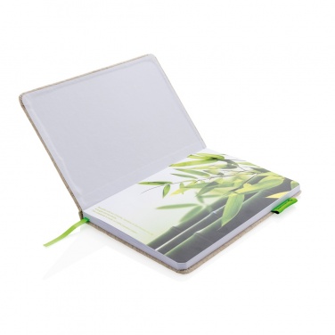 Logo trade advertising products image of: A5 jute notebook