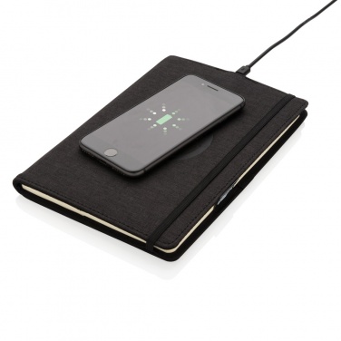 Logotrade corporate gift picture of: Air 5W wireless charging refillable journal cover A5
