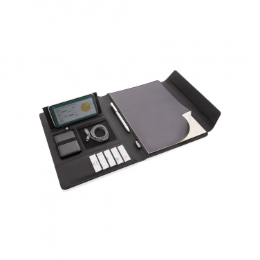 Logo trade business gift photo of: Fiko 5W wireless charging portfolio A4 with powerbank