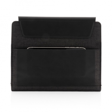 Logo trade promotional products image of: Fiko wireless charging A5 portfolio with powerbank