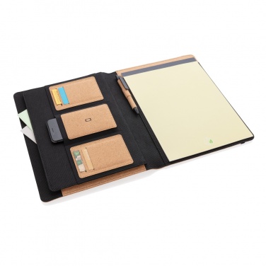 Logotrade promotional merchandise picture of: Deluxe cork portfolio A4 with pen