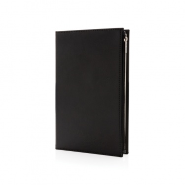 Logotrade advertising products photo of: Swiss Peak A5 PU notebook with zipper pocket