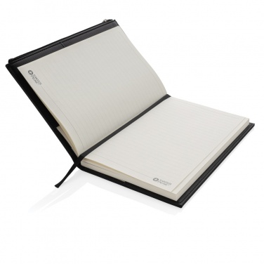 Logo trade advertising product photo of: Swiss Peak A5 PU notebook with zipper pocket