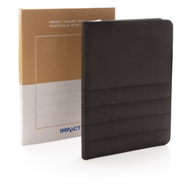 Logo trade promotional gifts picture of: Impact AWARE™ RPET A4 portfolio with zipper