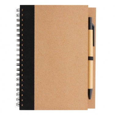 Logotrade business gifts photo of: Kraft spiral notebook with pen