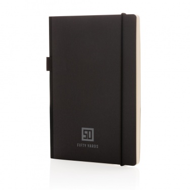 Logo trade promotional merchandise image of: A5 deluxe kraft hardcover notebook