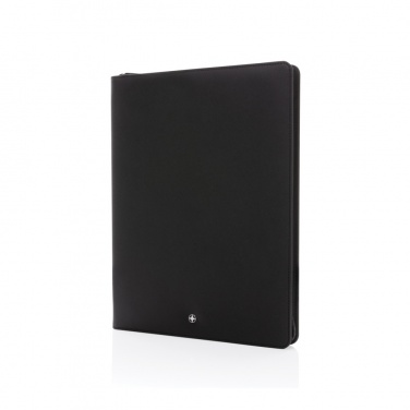 Logo trade promotional gift photo of: Swiss Peak Heritage RCS rPU A4 portfolio with zipper