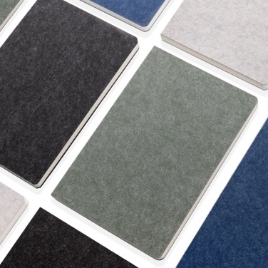 Logotrade advertising products photo of: Phrase GRS certified recycled felt A5 notebook