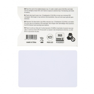 Logo trade promotional products picture of: Anti-skimming RFID shield card with active jamming chip